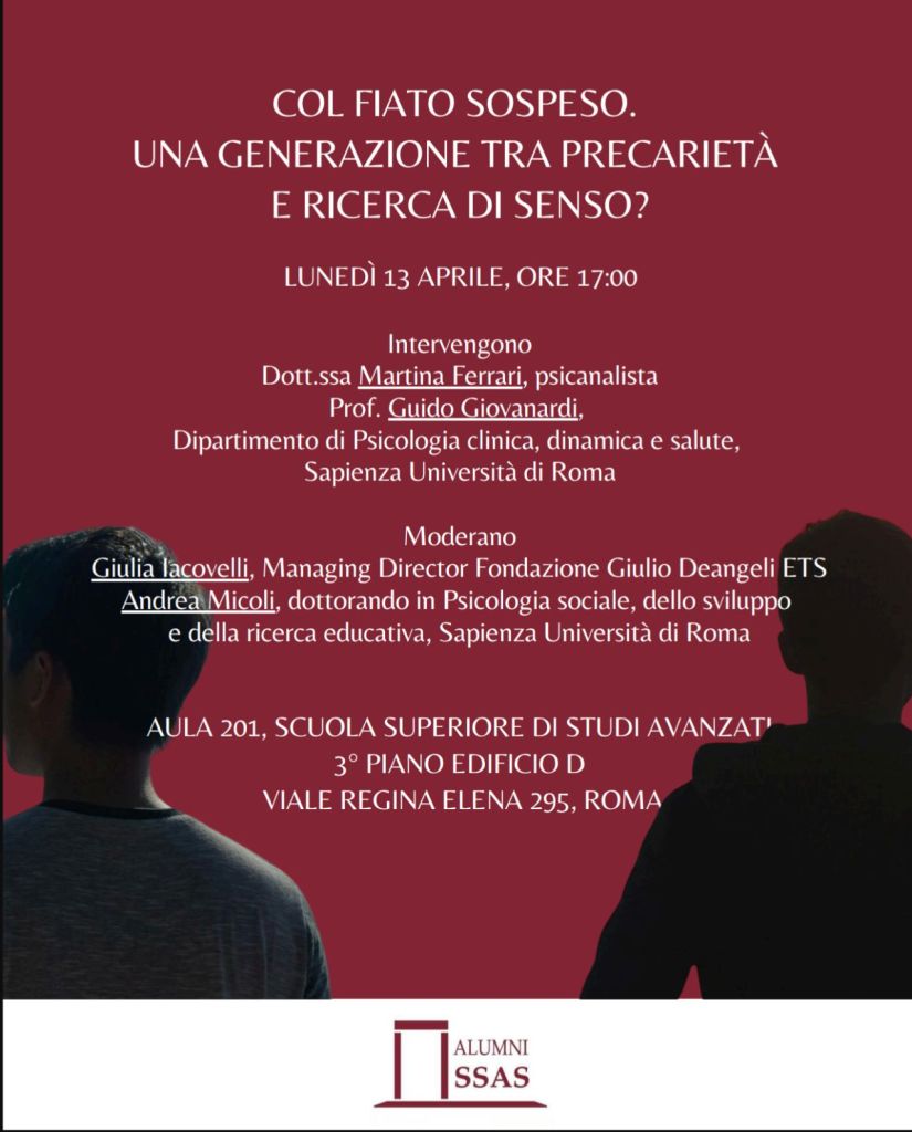 Col fiato sospeso. Una generazione tra precarietà e ricerca di senso? (13 aprile&nbsp;2026)